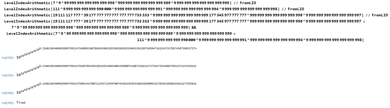 Mathematica Ergebnisse